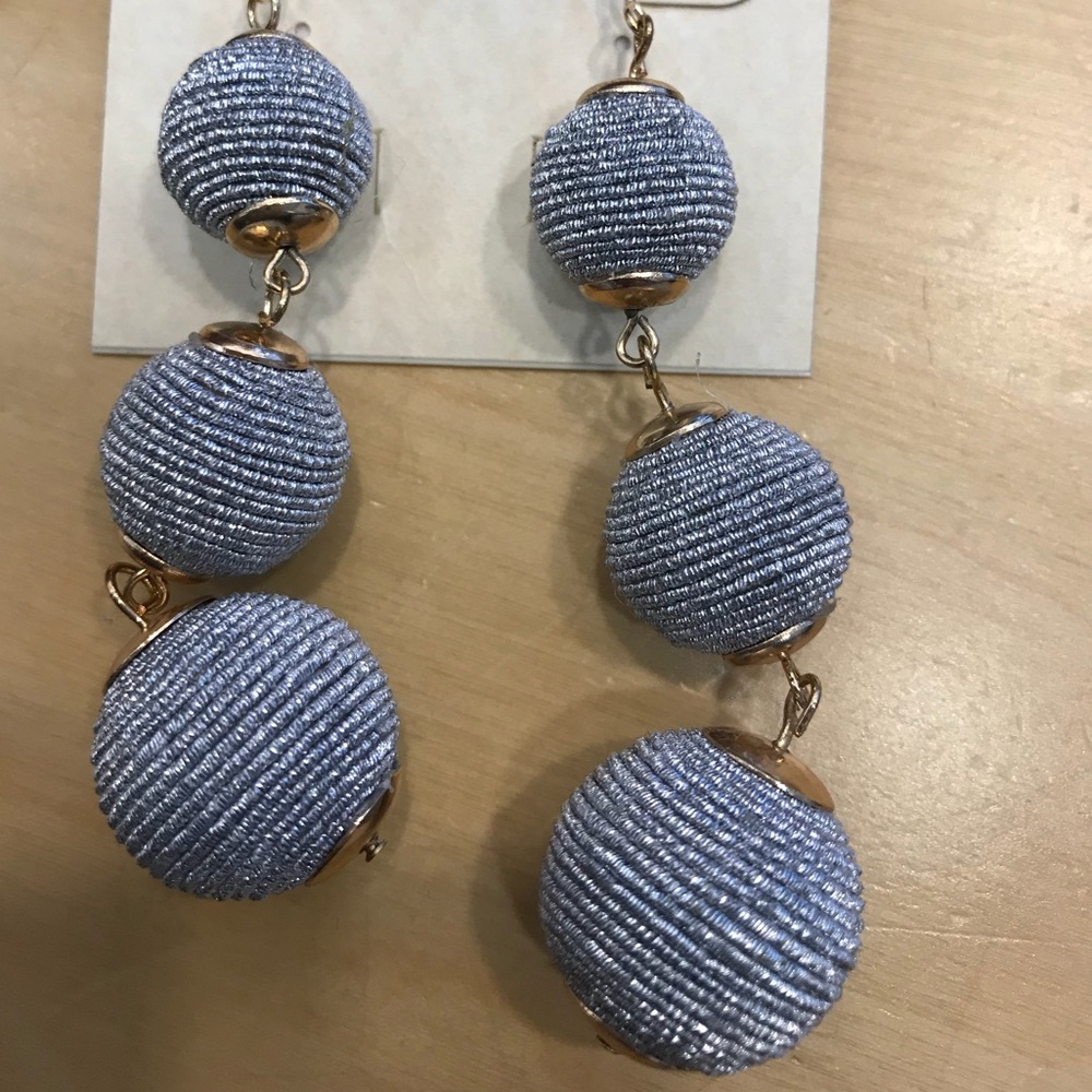 Silver drop earrings